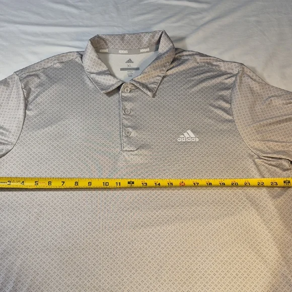 Adidas Golf DryFit Short Sleeve Polo Shirt with Geometric Pattern - Picture 4 of 16